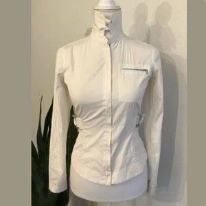 Elie Tahari Funnel Neck Zip Jacket Size XS